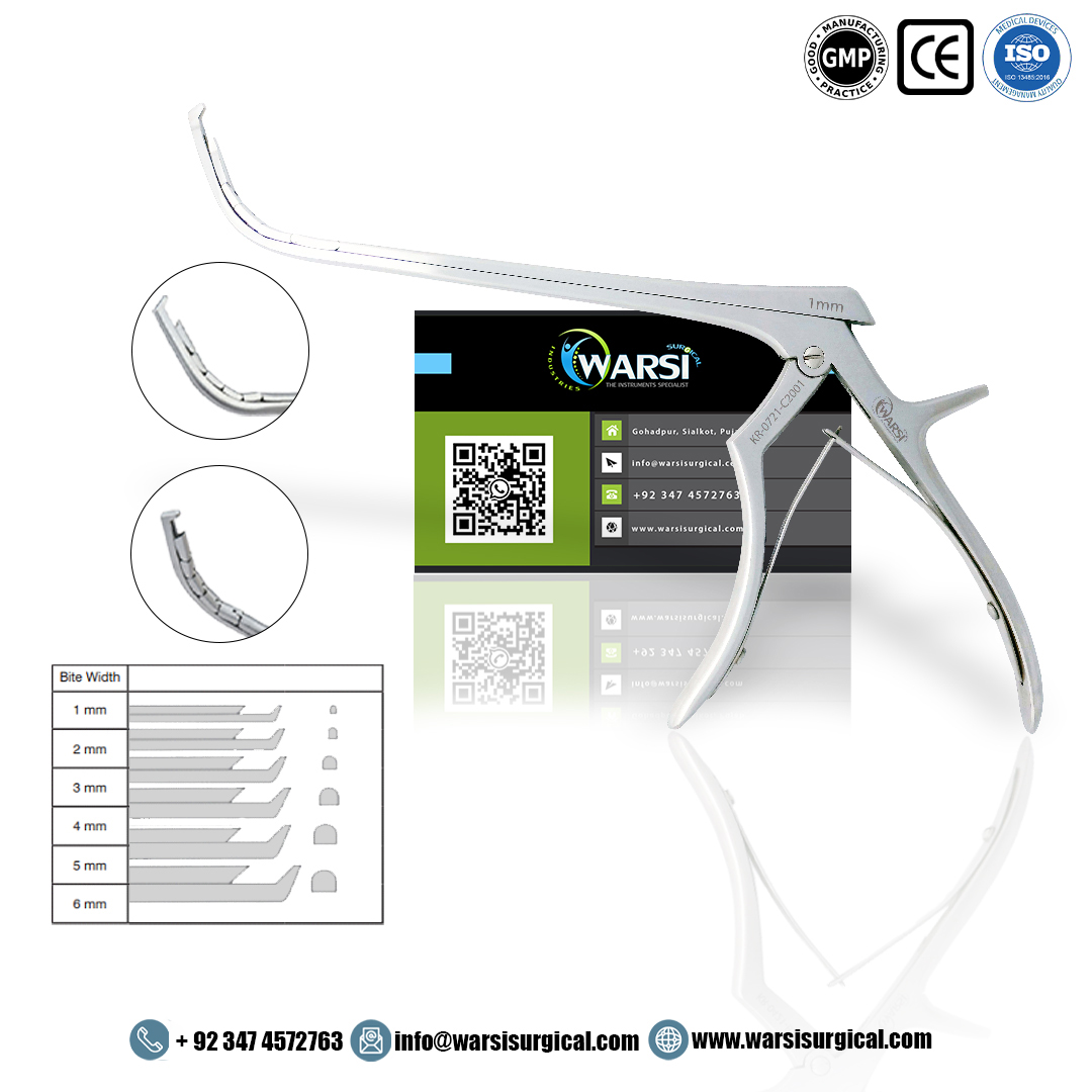 Curved kerrison Rongeur for Frontal Ostium