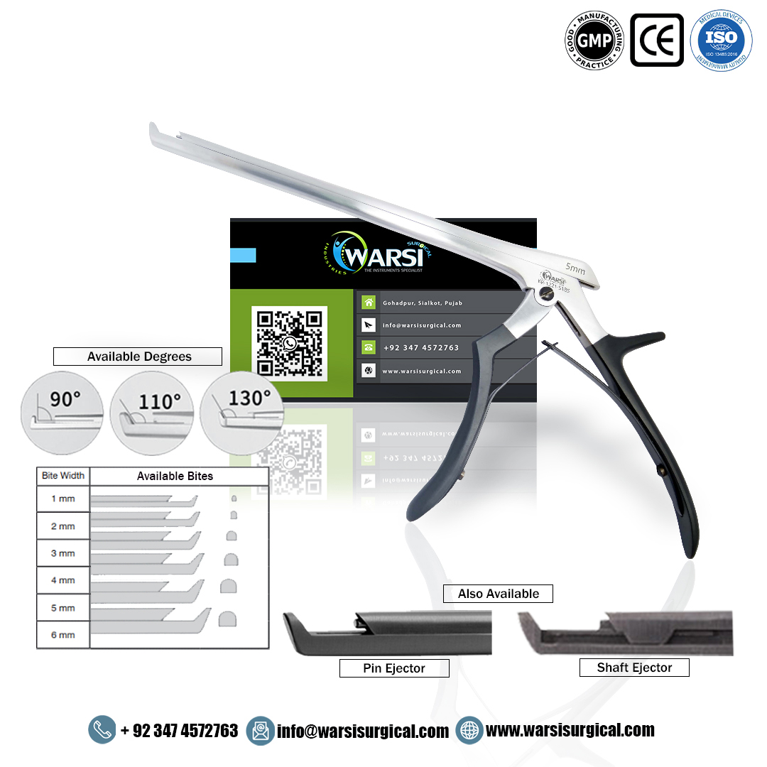 Laminectomy kerrison bone Rongeur with ejection Pin