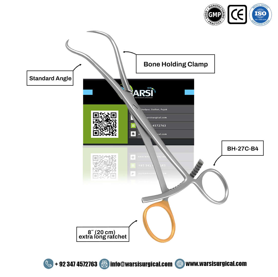 Bone Holding Clamp With Extra Long Rachet