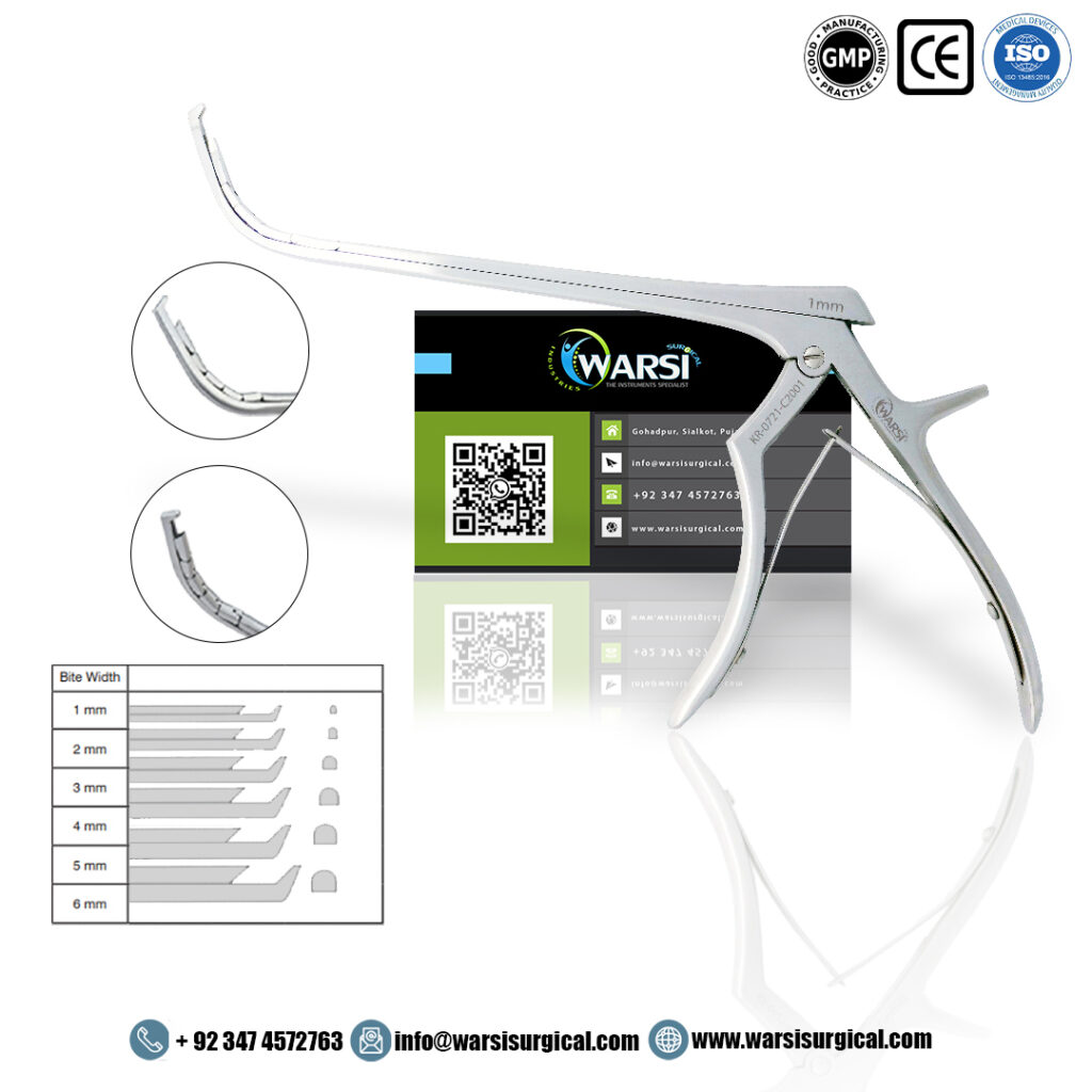 Frontal Sinus Kerrison Rongeur Up Curved 20 cm — product image