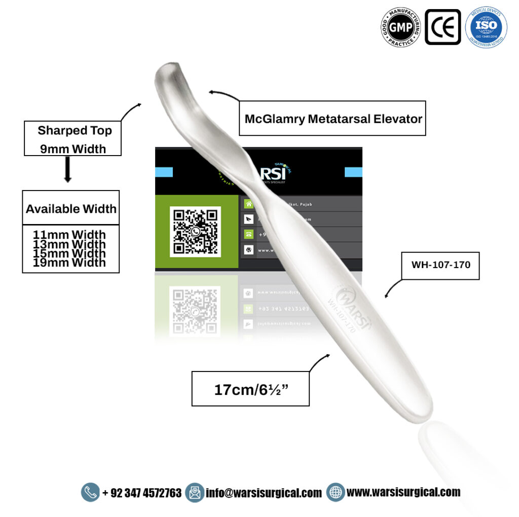 McGlamry Metatarsal Elevator Sharp 17 cm 9 mm — product image