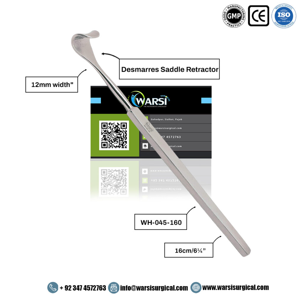 Desmarres Saddle Retractor 16 cm 12 mm — product image