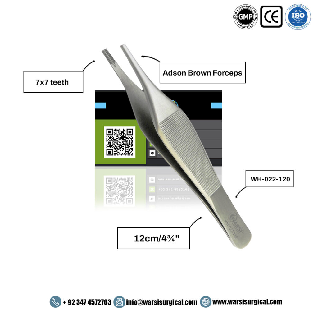 Adson-Brown Forceps 7×7 Teeth 12 cm — product image