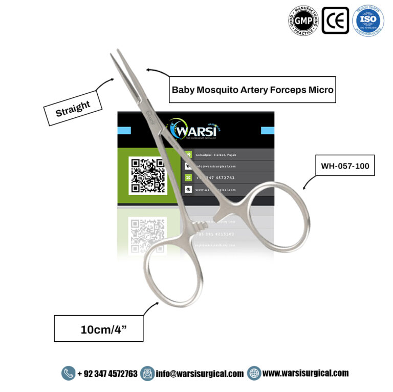 Baby Mosquito Artery Forceps Micro Straight 10 cm