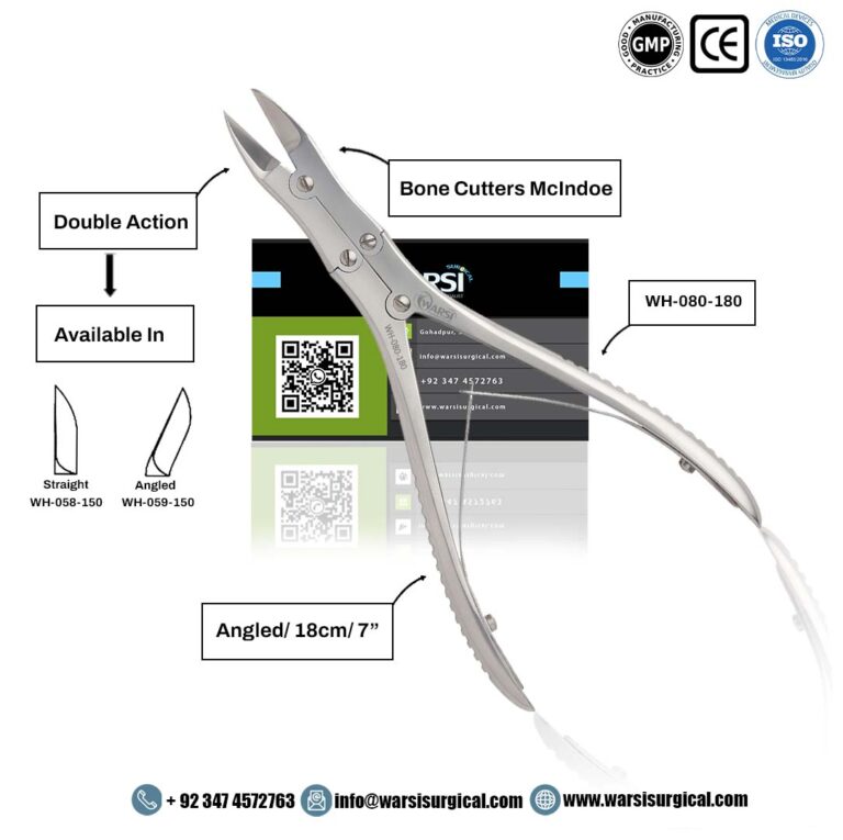McIndoe Double Action Bone Cutter 18 cm Angled