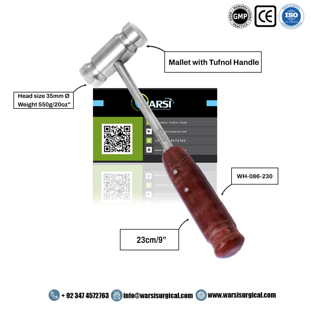 Bone Mallet with Tufnol Handle 23 cm 550 g — product image