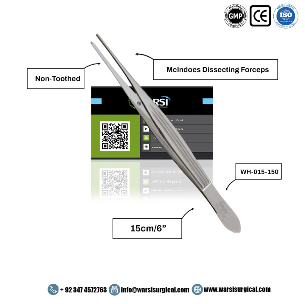 McIndoe Dissecting Forceps Non-Toothed 15 cm — product image